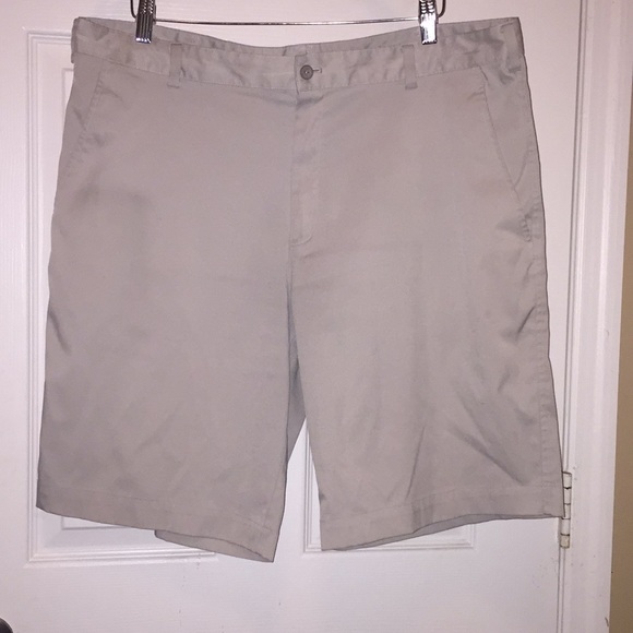 Nike Golf Mens Dri Fit Flat Front Khaki Shorts 38 - Picture 1 of 5